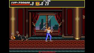 Bare Knuckle (Sega Mega Drive) - (All Bosses | Hardest Difficulty)