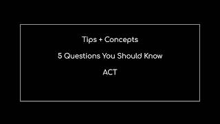 5 ACT Math Problems You Should Know(June 2026)