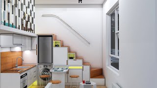 TINY APARTMENT 164sqft ( 15sqm MICRO APARTMENT TOUR ) | SPACE SAVING IDEAS | NEVER THINK TOO SMALL