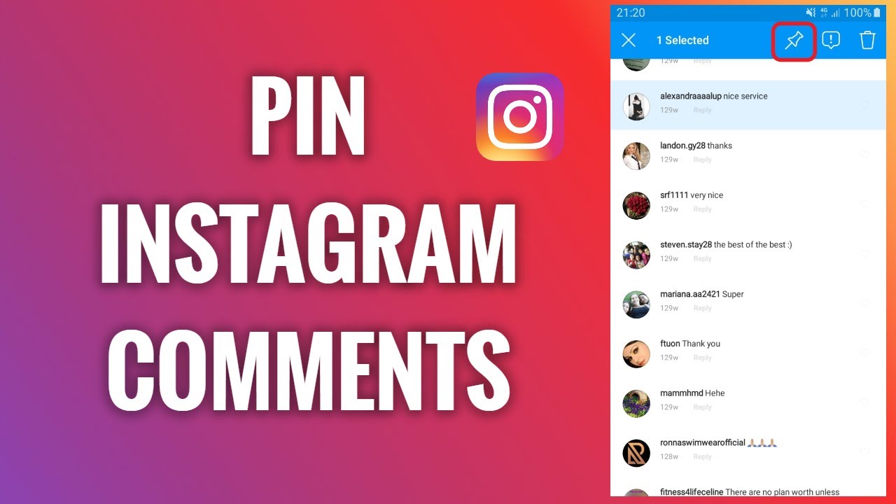 How To Pin A Comment On Instagram - YouTube