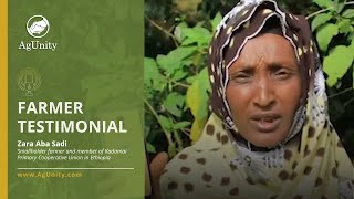Zara Aba Sadi, Member Of The Kadamai Primary Cooperative Union Testimonial, Ethiopia Agunity
