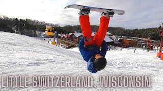 Snowboard rope tow stop #1: Little Switzerland, Wisconsin