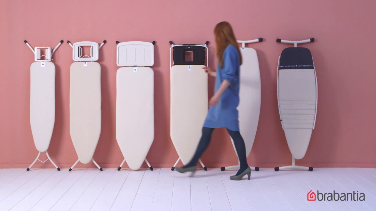 Cómo usar una tabla de planchar de la marca Brabantia - YouTube