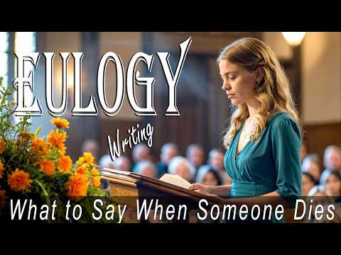 What to Say When Someone Dies | Funeral Speech Templates for Eulogy Writing | Speaking at a Funeral.