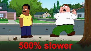 Family Guy - Peter kills Cleveland with an axe 500% slower