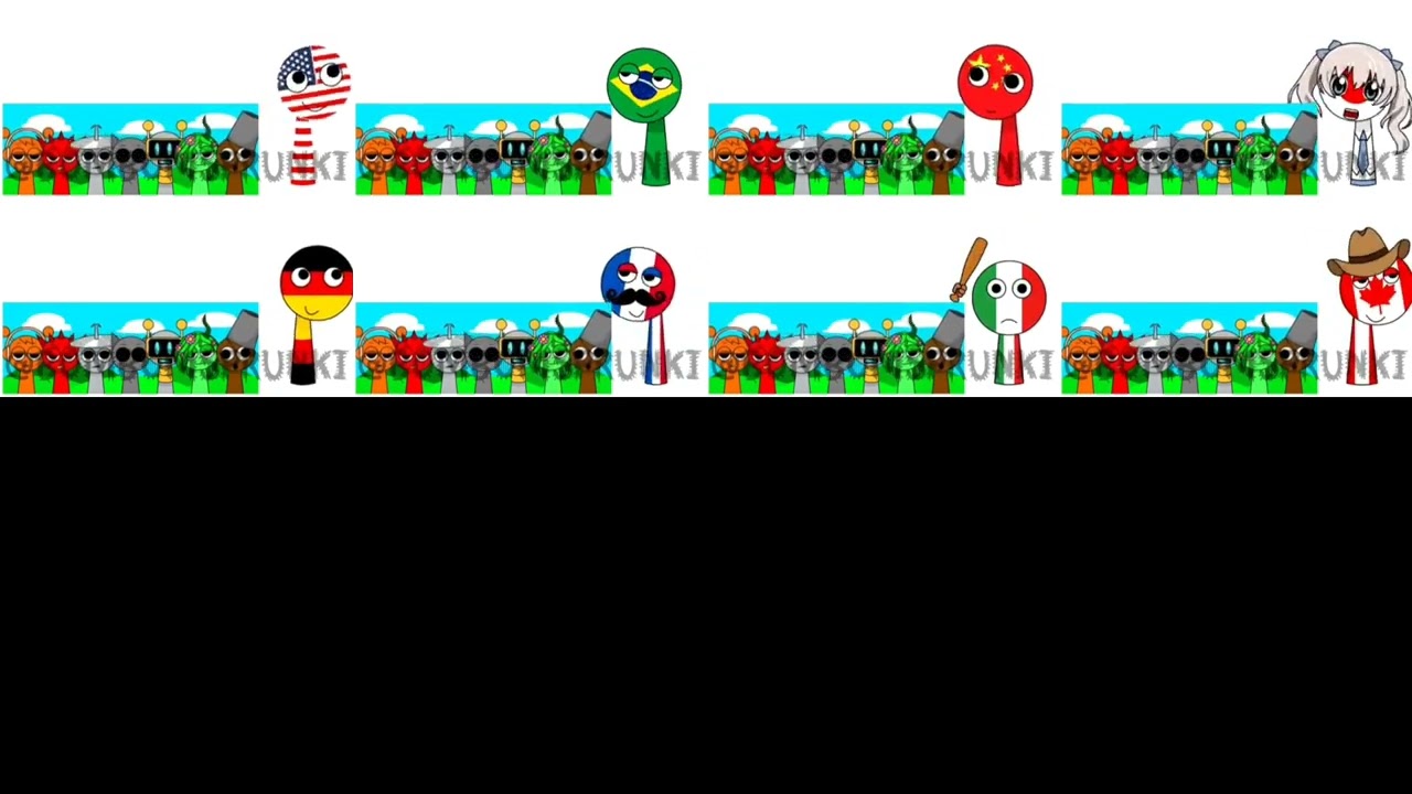 My sprunki oc: countries (incredibox sprunki oc)(CHARACTER COMPLATION)