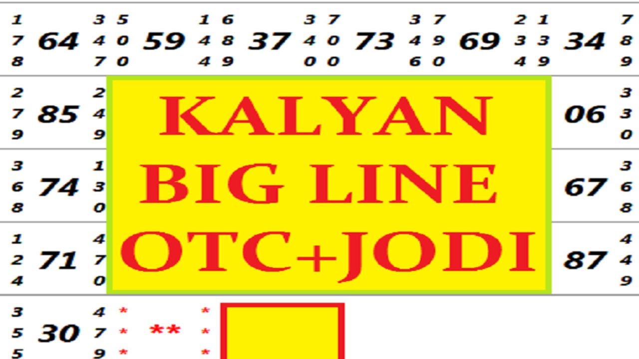 Kalyan Jodi Chart 1974 To 2015