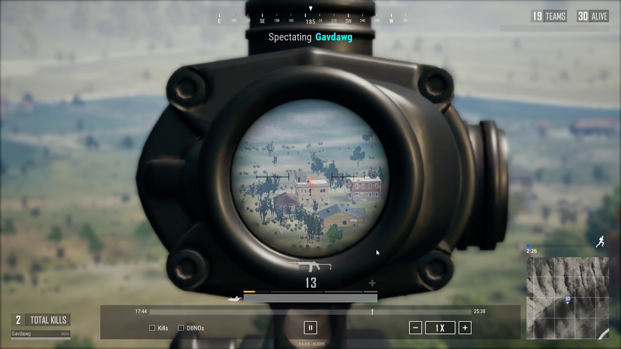 Gavdawg hits 722m Mini Headshot. PUBG.