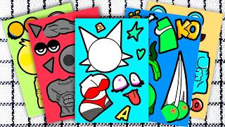 New Incredibox Sprunki - Crazy Funny Stories of Sprunki Phase 2 😂 SUS MOD | Sticker Book DIY