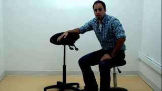 ergoCentric_Upholstered Ergonomic Sit Stand Stool