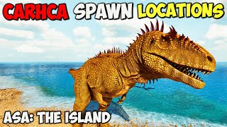 ASA: BEST Carcharodontosaurus Spawn LOCATIONS | ARK Survival Ascended The Island