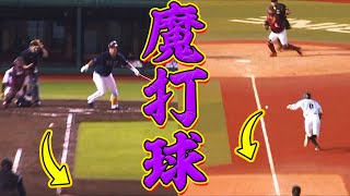 【珍】ファウルかと思いきやフェアでした×2