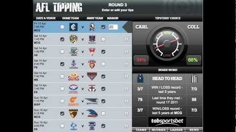 AFL Tipping: Round 3