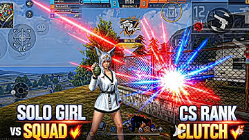 💀 ONE SHOT GIRL 😍 | AWM CLUTCH in CS Rank | Full Squad Wiped Solo 🔥 