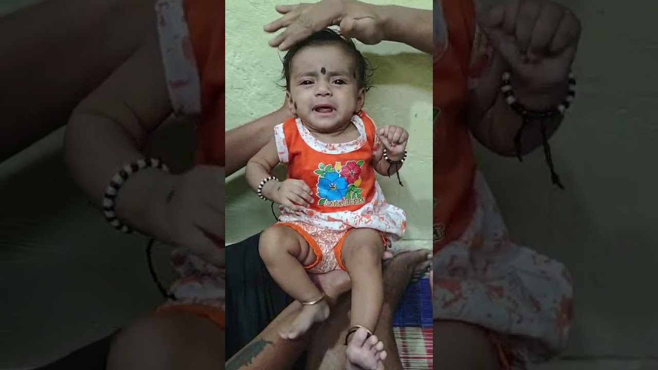 3 month Baby Ear spiercing 