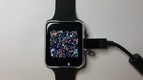 LILYGO® TTGO T-Watch-2020 running my MicroPython demo watch_hello.py.