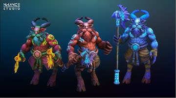 Stylized Satyr: Skin Colors Preview