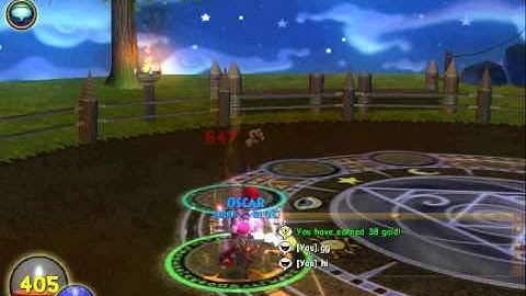Wizard 101 level 16 fire beats level 22 Storm PVP