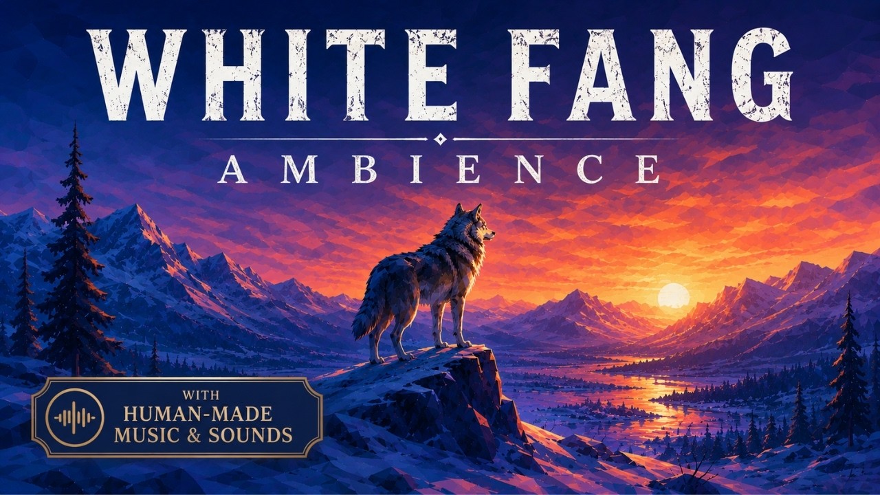 White Fang Ambience | Music for Reading with Sounds, Visuals & Quotes