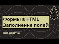 Формы в HTML. Заполнение полей формы, нюансы