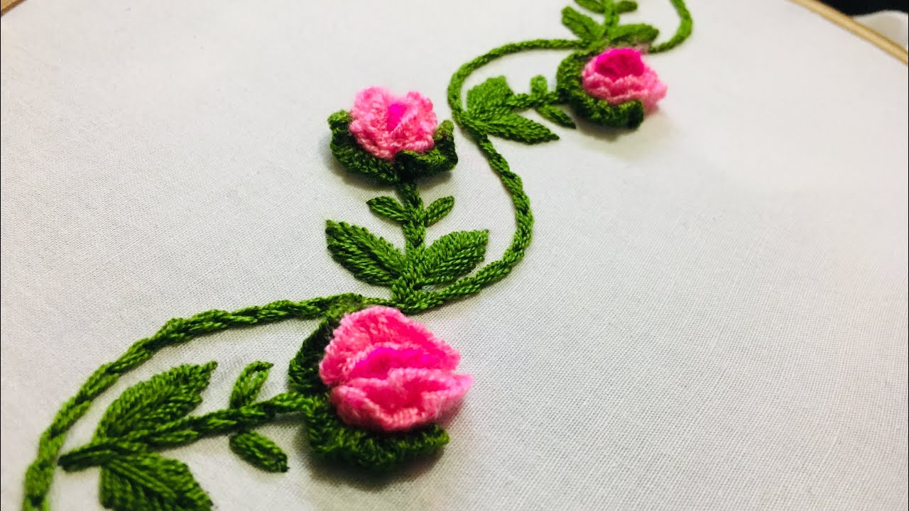 Hand Embroidery:borderline embroidery design 2020.#handembroidery#