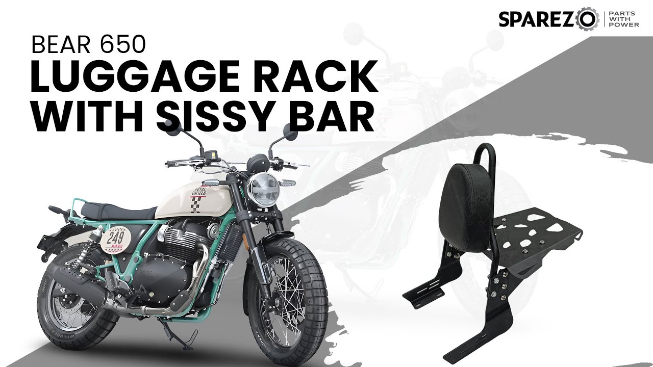 Royal Enfield BEAR 650 | Luggage Rack With Sissy Bar | Unboxing and ...