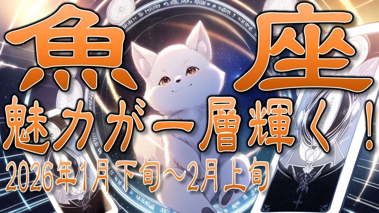 【♓うお座】大切な人たちと行動しよう！あなたの魅力が一層輝く！2026年1月下旬～2月上旬の運勢【タロットカード、オラクルカード】