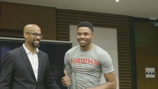 The hawks honored kent bazemore with jason collier memorial trophy
last week. he was awarded for his commitment to atlanta community.