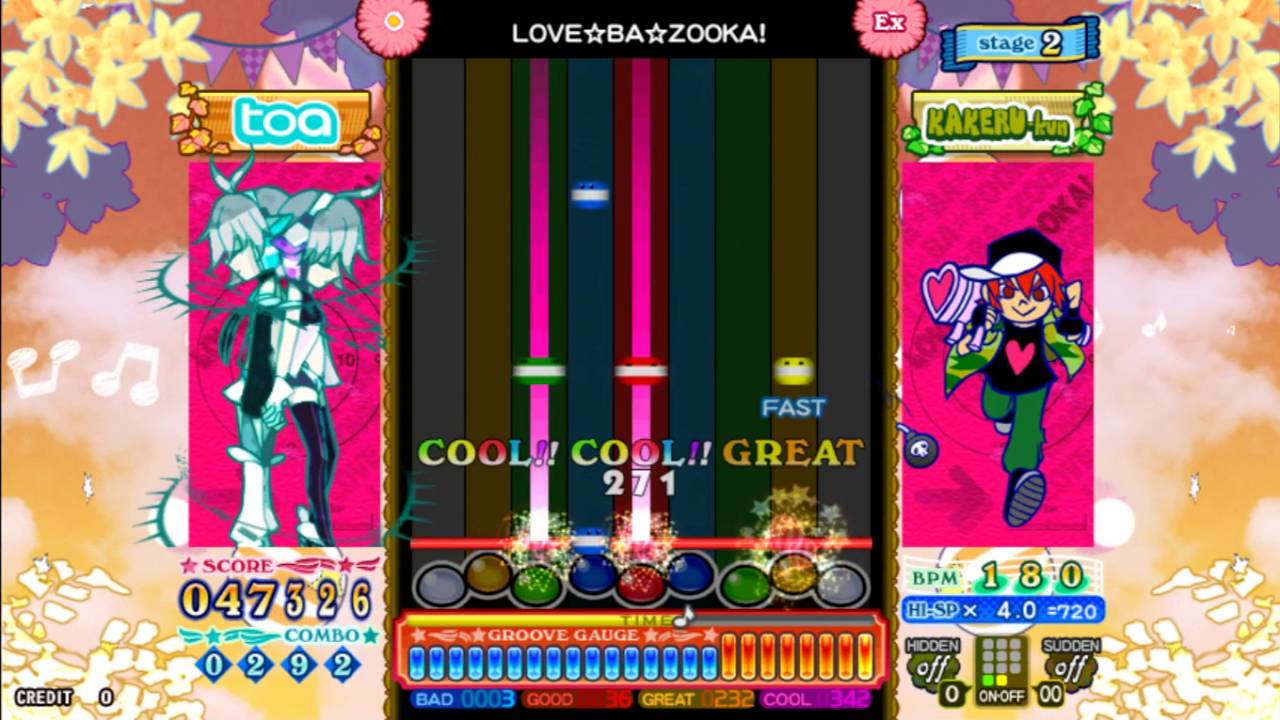 pop'n music éclale] LOVE☆BA☆ZOOKA! (LOVELY PARADISE TUNE) (EX