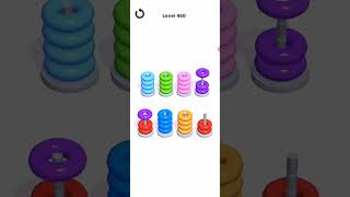 Hoop Stack - Color Puzzle Game Level 450