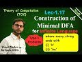 L1.17 | Construction of DFA for Infinite language | How to Construct DFA in TOC with example