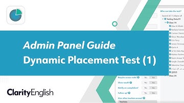 Dynamic Placement Test: Admin Panel Guide