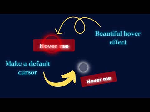 Make a default cursor and a beautiful hover effect || using HTML CSS and JS
