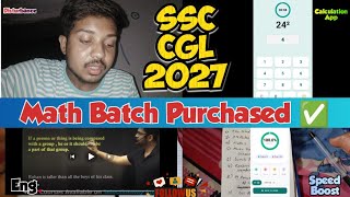 SSC CGL 2027 📚 MATH KA BATCH KHARID LIA 😊 STUDY VLOGS ⏰ #youtubevideo