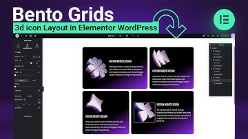 How to Create Stunning Bento Grid 3d icon Layout in Elementor WordPress