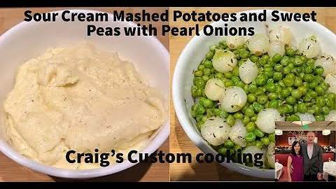 Delicious Sour Cream Mashed Potatoes and Sweet Pea...