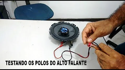 Qual é o fio positivo e negativo do alto falante?