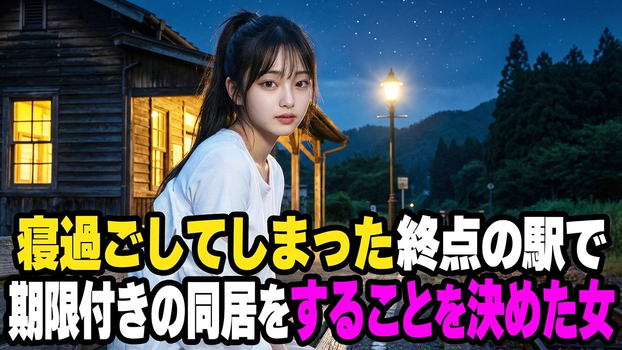 【感動する話】一週間だけの同居。…のはずだった女。終点駅で人生が何もかも変わってしまった。