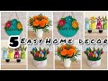 Diy 5 Waste Material Craft Ideas| Best Out Of Waste| Home Decor 😱☺️