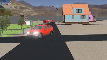 Webots Autonomous Vehicle Simulation - Driving on 3D Ground