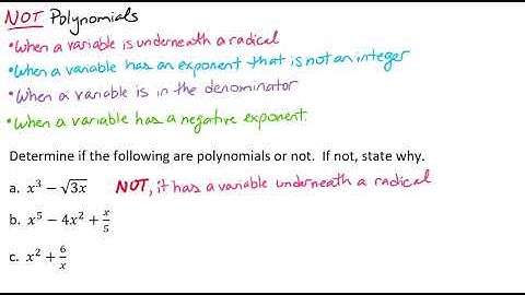 Determining if an Expression is a Polynomial or Not Video