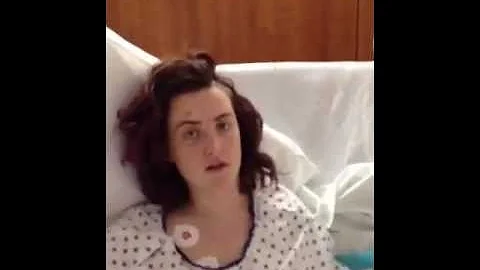 Elise with her mom after brain surgery