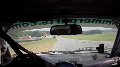 Chris Cobetto demonstrates the driving line at Virginia International Raceway