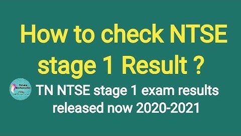 TN NTSE stage 1 Result released || How to check NTSE stage 1 Result ??