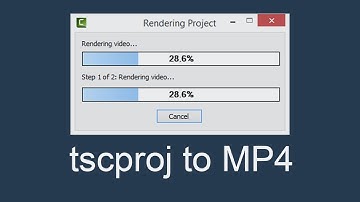 Render Camtasia Studio project  as MP4 video