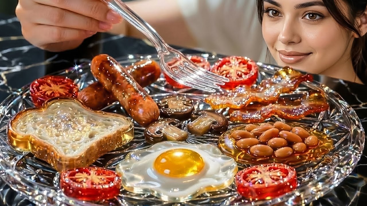 Britain’s Famous Full English Breakfast… But Made Entirely from GLASS😳