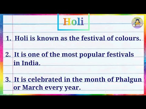holi essay in hindi for class 9