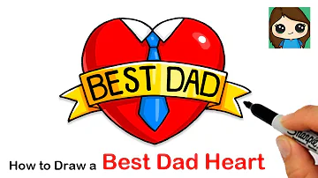 How to Draw a Best Dad Heart ❤️ | Father's Day Art