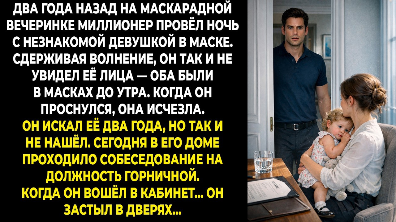 Два года назад на маскарадной вечеринке миллионер провёл ночь с незнакомой девушкой в маске...