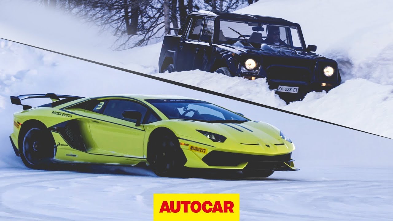 2019 Lamborghini Aventador SVJ on ice | LM002 driven | Autocar